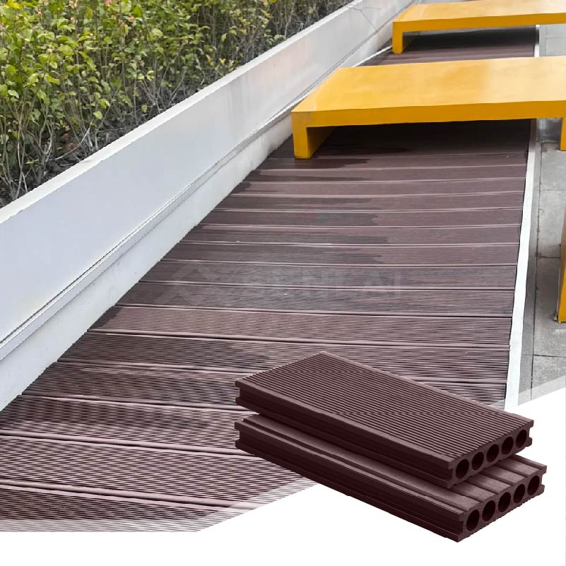 Straight Grain WPC Decking Outdoor Waterproof Garden Decking