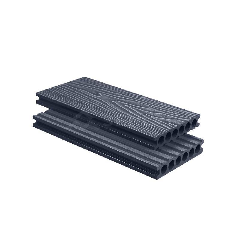 3D Embossed Hole WPC Decking Interlocking Anti-Slip Waterproof Outdoor