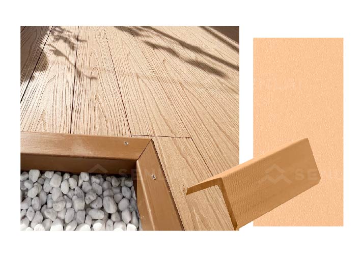 multicolor wood plastic composite deck