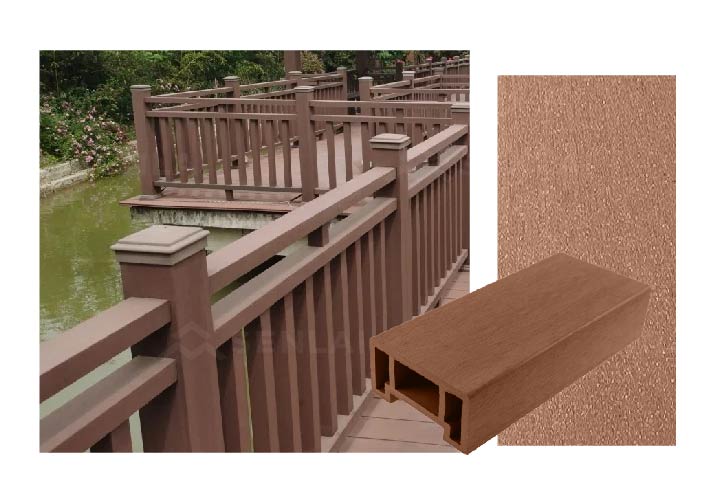multicolor wood plastic composite deck
